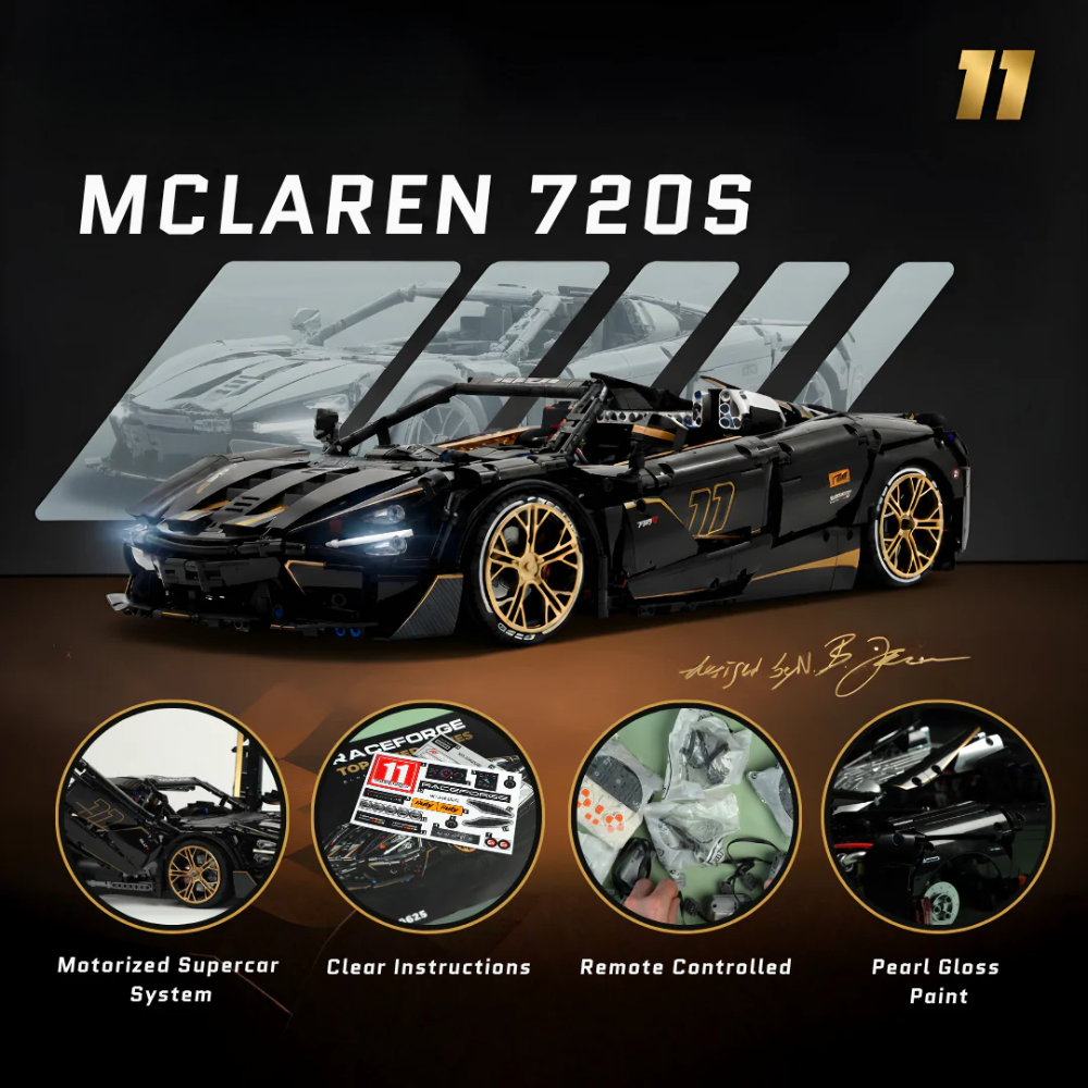 McLaren 720S – Remote-Controlled Hypercar (3,672 pcs)